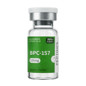 BPC‑157 research peptide in sealed vial from Opeptides