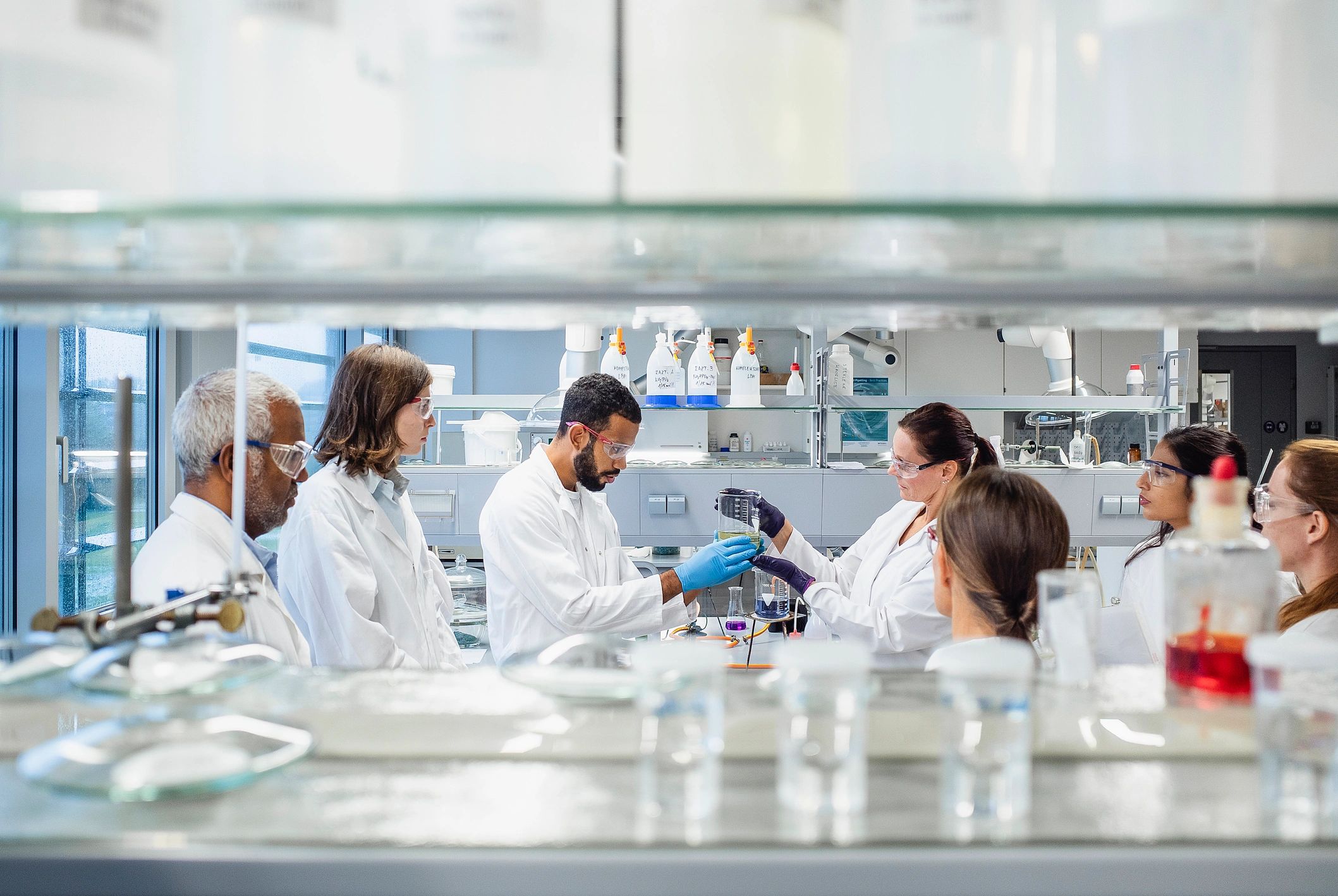 OPeptides team working in a modern laboratory
