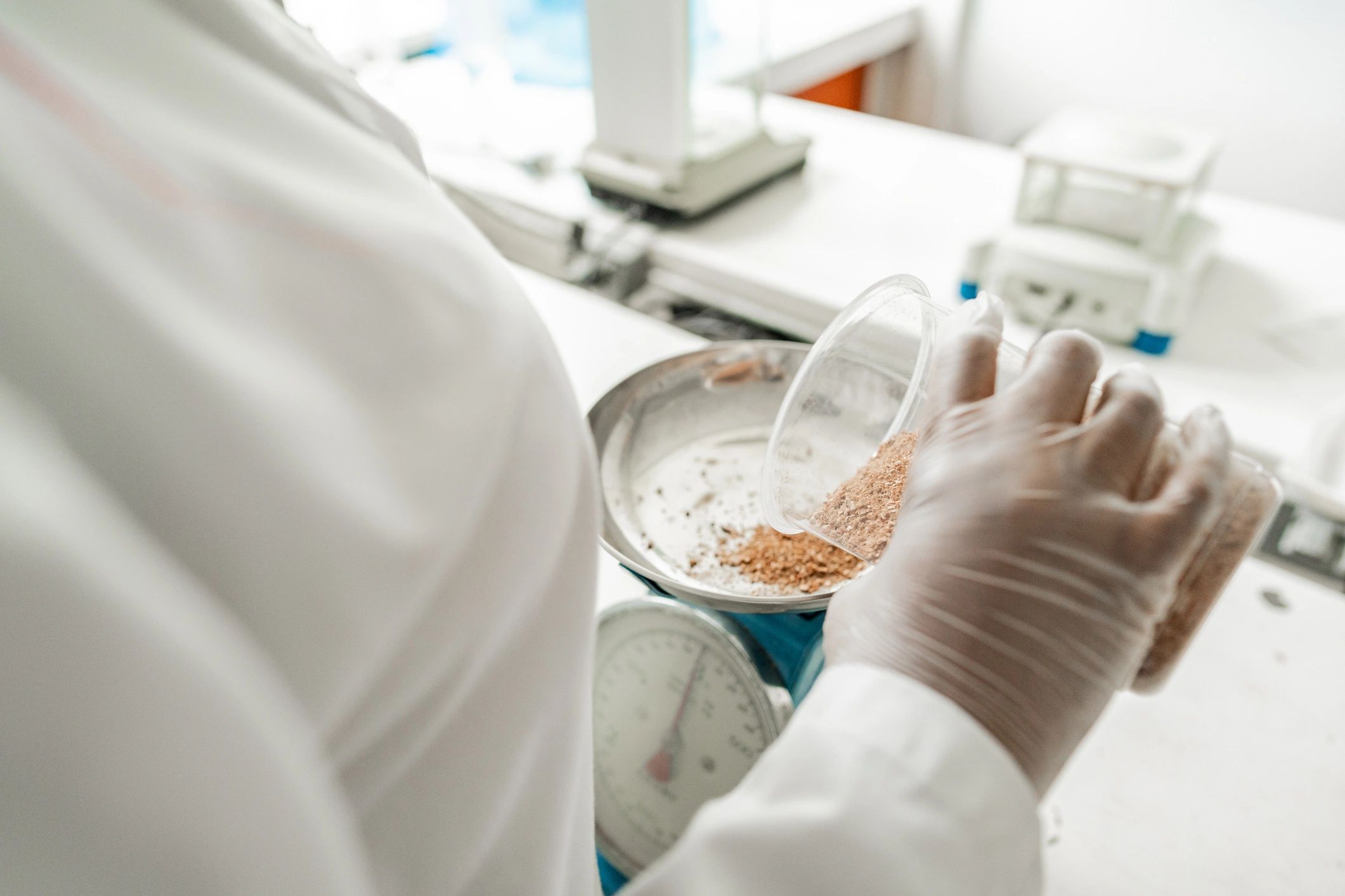 Close-up of peptide supplements and quality testing