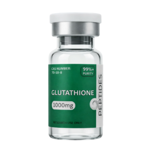 Glutathione peptide powder in sealed research‑grade vial from Opeptides