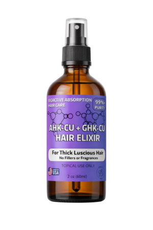 Opeptides AHK‑CU + GHK‑CU Hair Growth Elixir in premium copper‑peptide scalp spray bottle